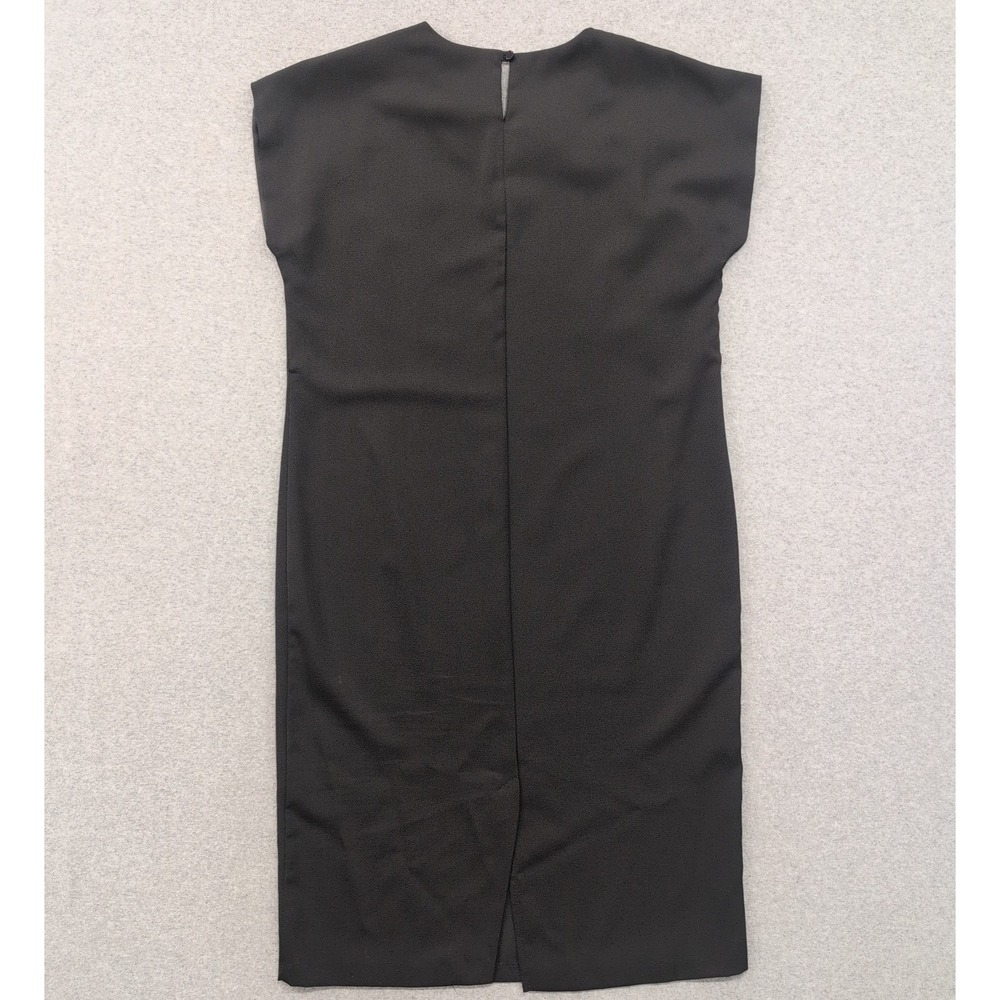 Vintage 1990's Breli Originals Black Sheath Dress Knee Length Cap Sleeve Size 16 - Picture 4 of 4